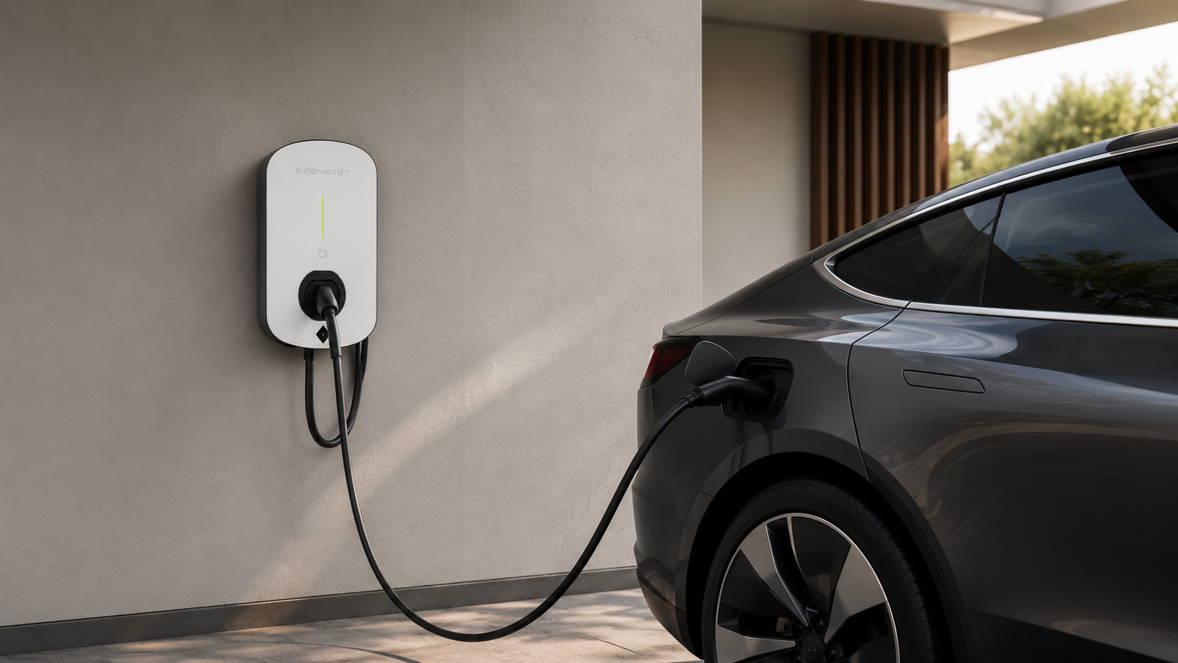 EV charger installed at home